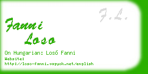 fanni loso business card