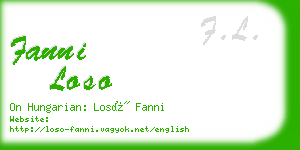 fanni loso business card